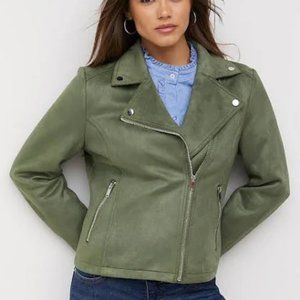 New York & Company Faux Leather Moto Jacket